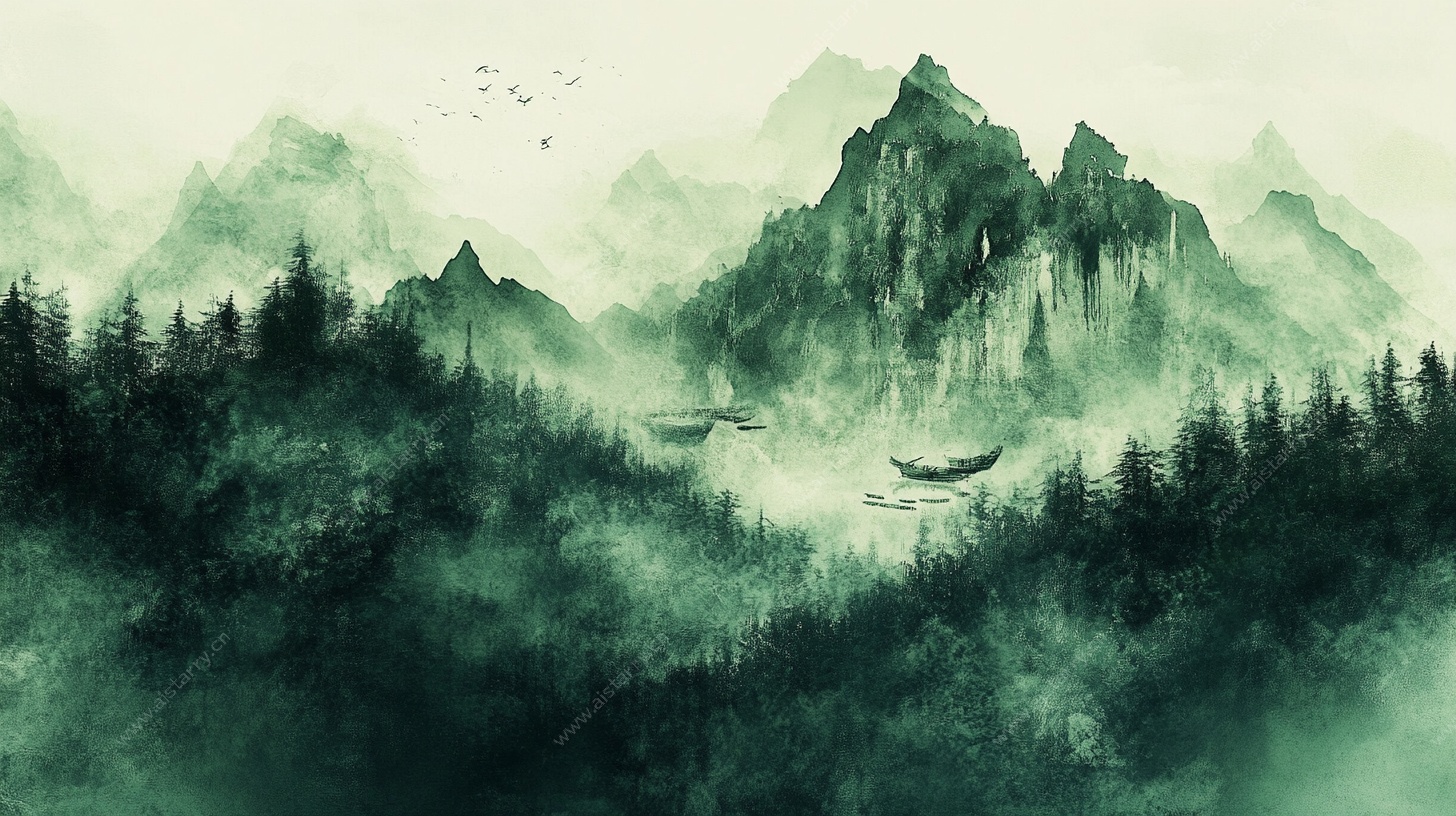 水墨山水意境图