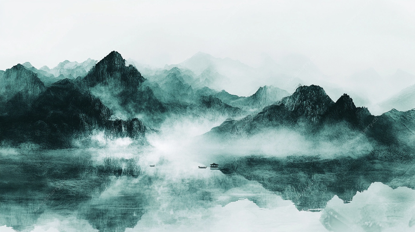 水墨山水意境图