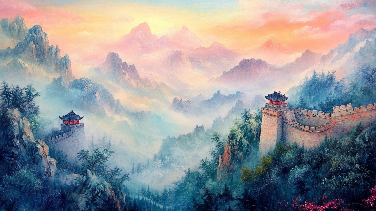 壮丽长城绘就山水画卷
