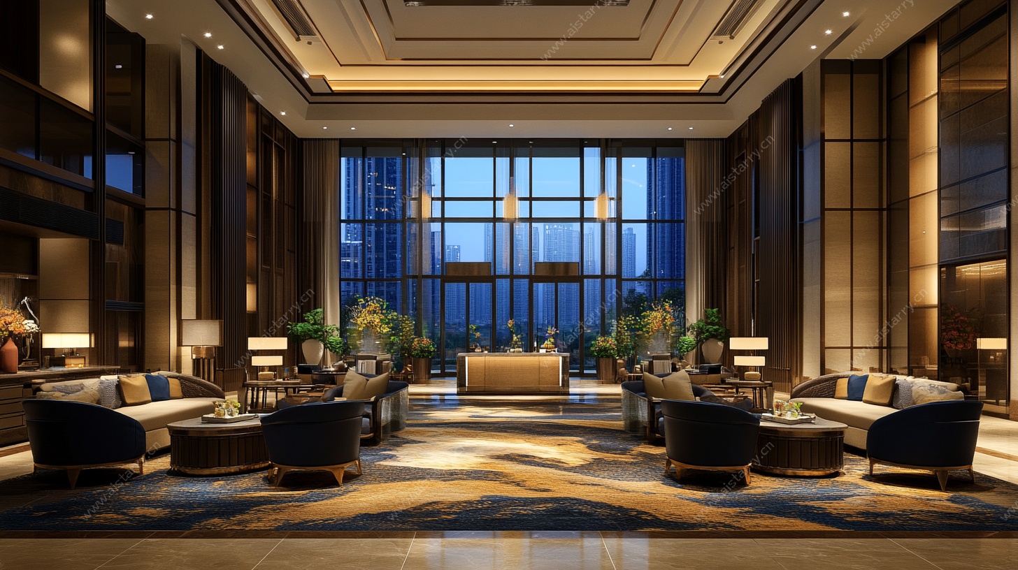 豪华酒店大堂室内场景