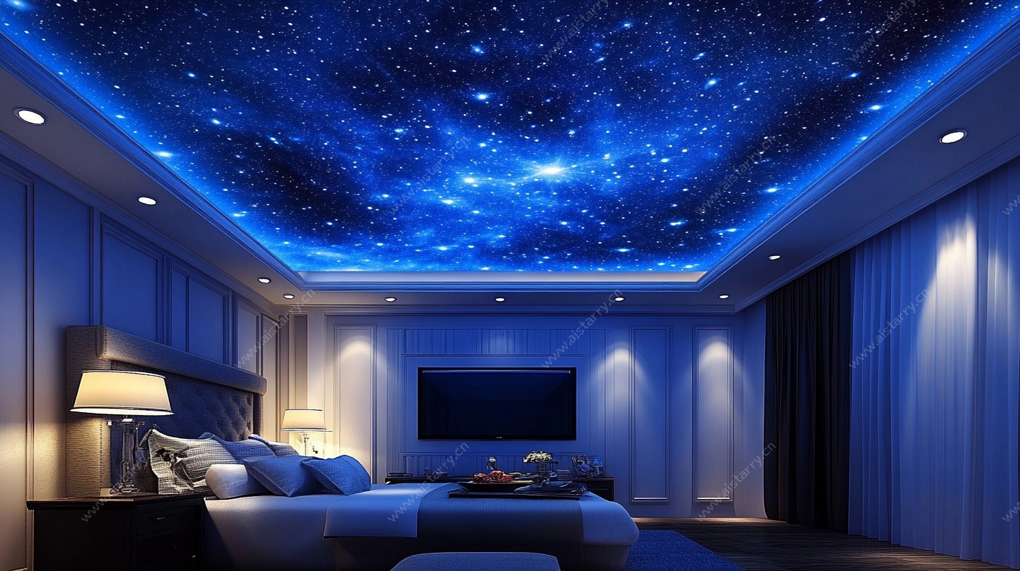 梦幻星空卧室天花板设计