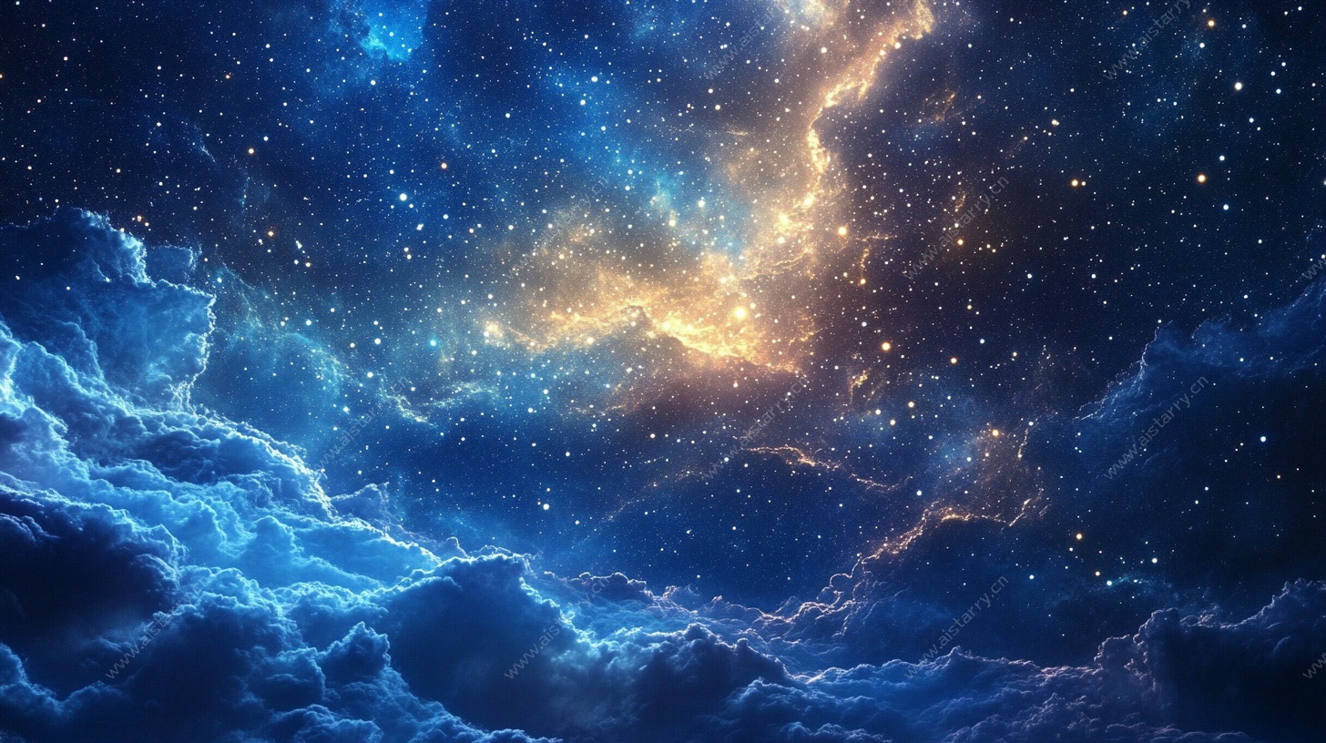 梦幻星空宇宙云海景观