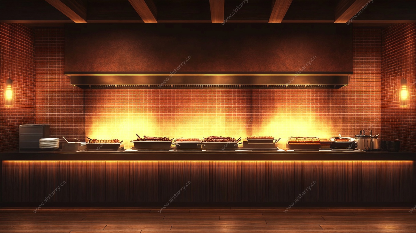 现代风格餐厅开放式厨房