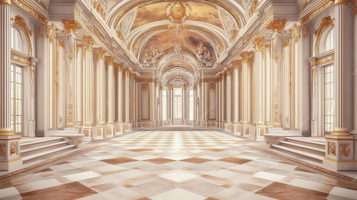 豪华欧式宫殿大厅场景