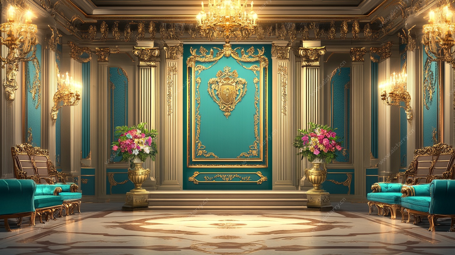 奢华宫廷风室内装饰场景