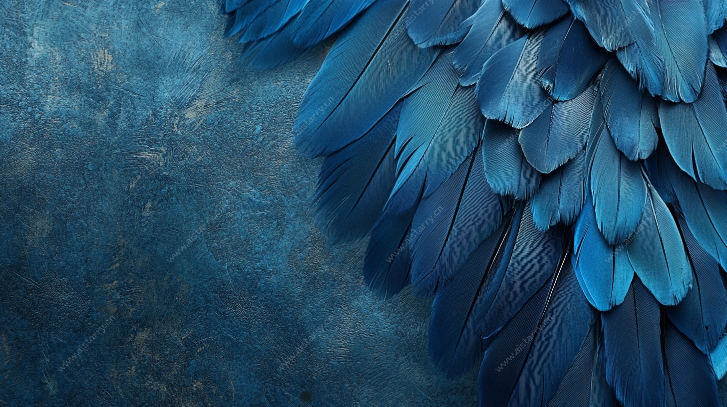 蓝色羽翼背景图