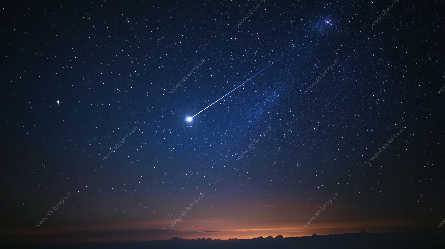 夜空中的流星美景