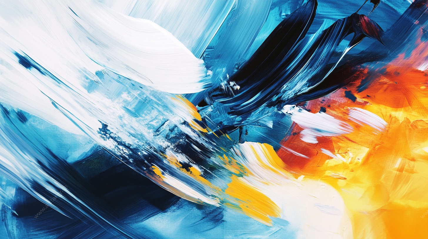 抽象动感色彩艺术画作