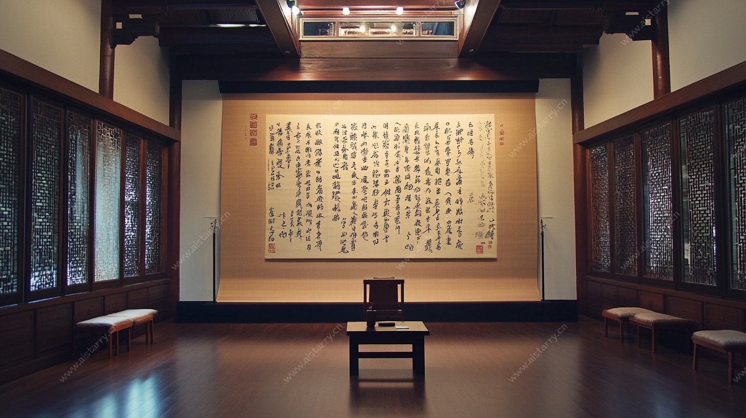 中式书房 书法装饰空间