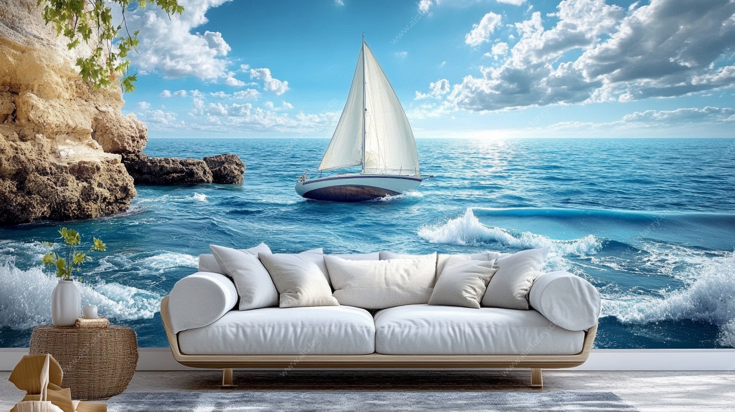 海景沙发背景图