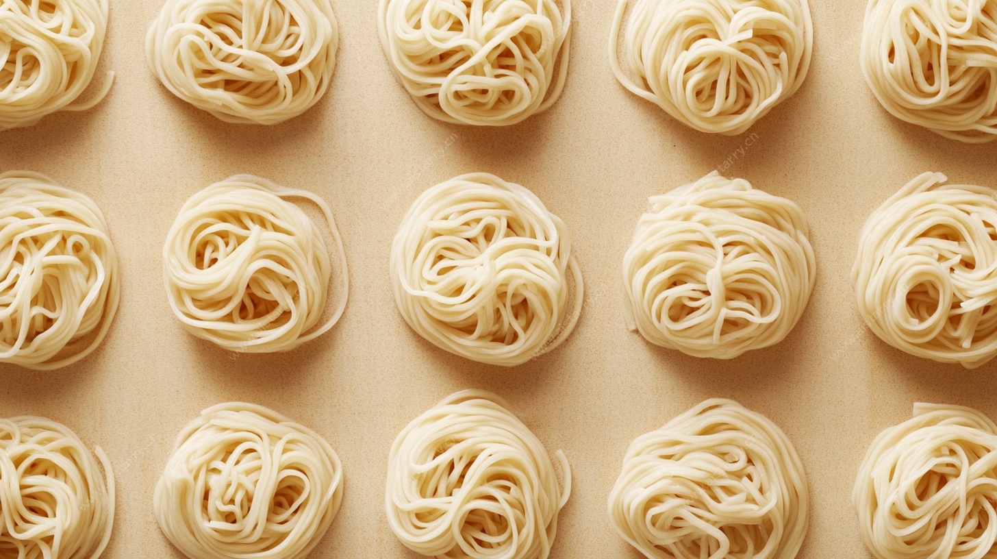 整齐排列的手工面条