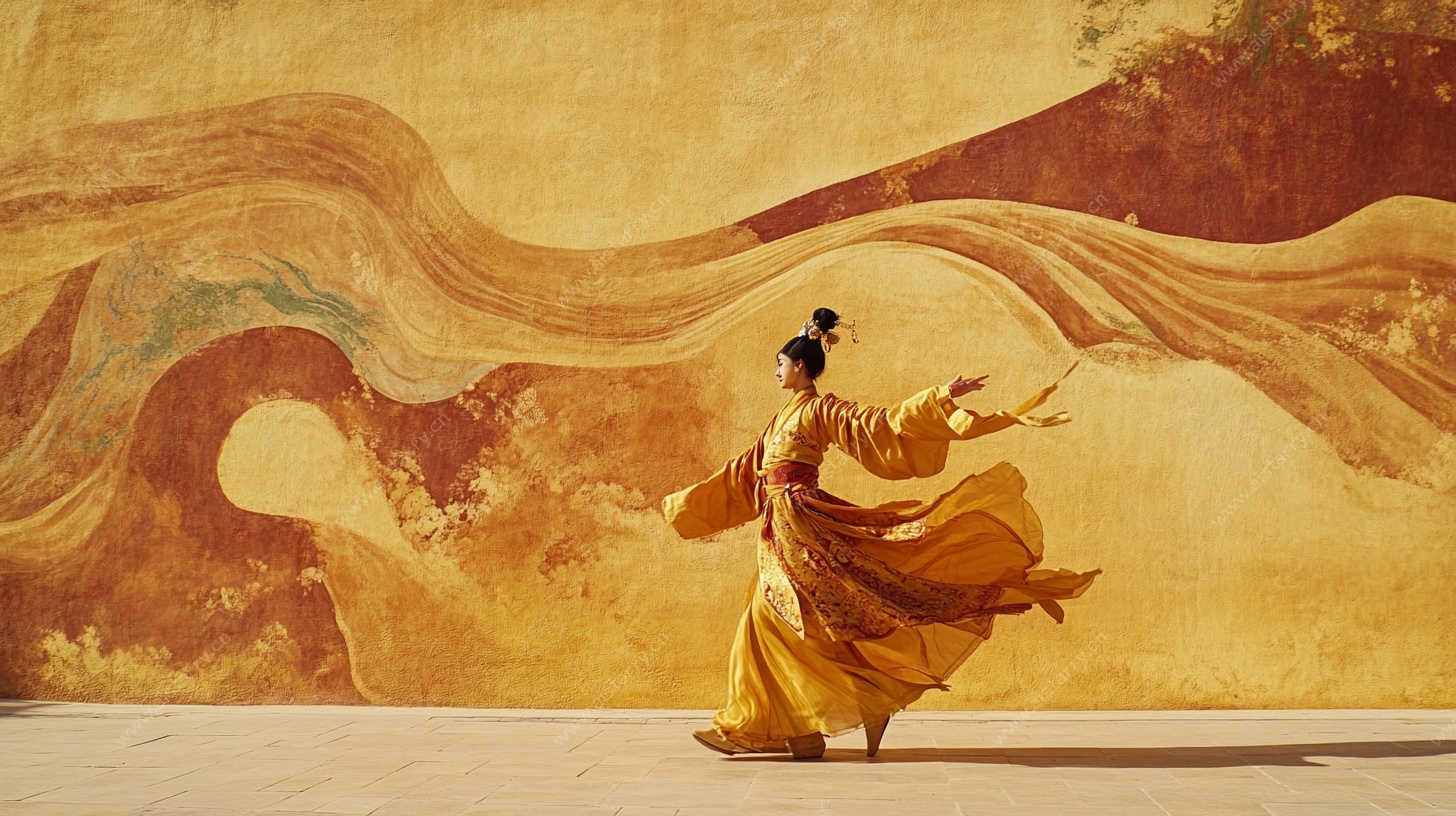敦煌舞者灵动飘逸之姿