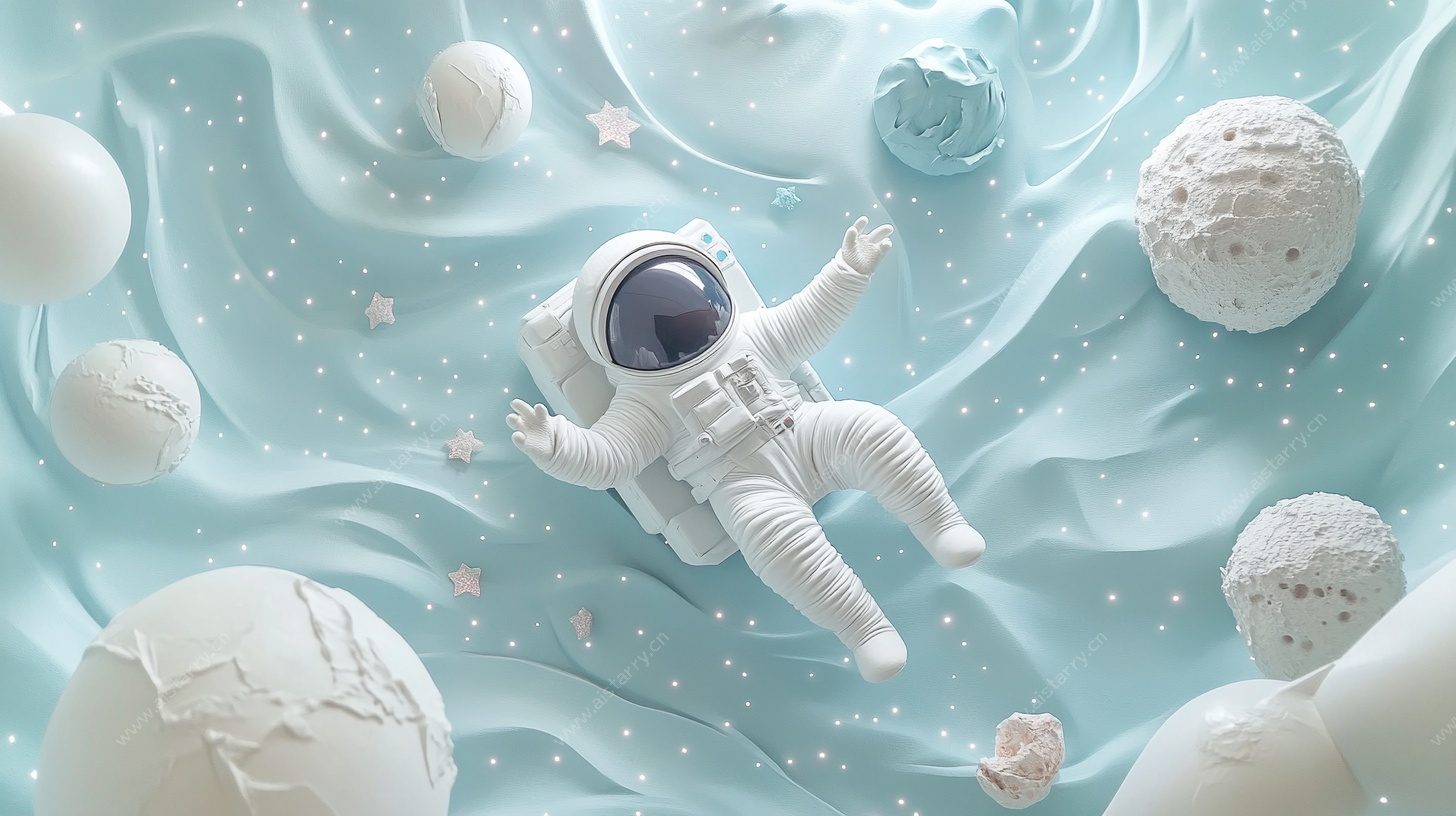 太空漫步宇航员梦幻场景