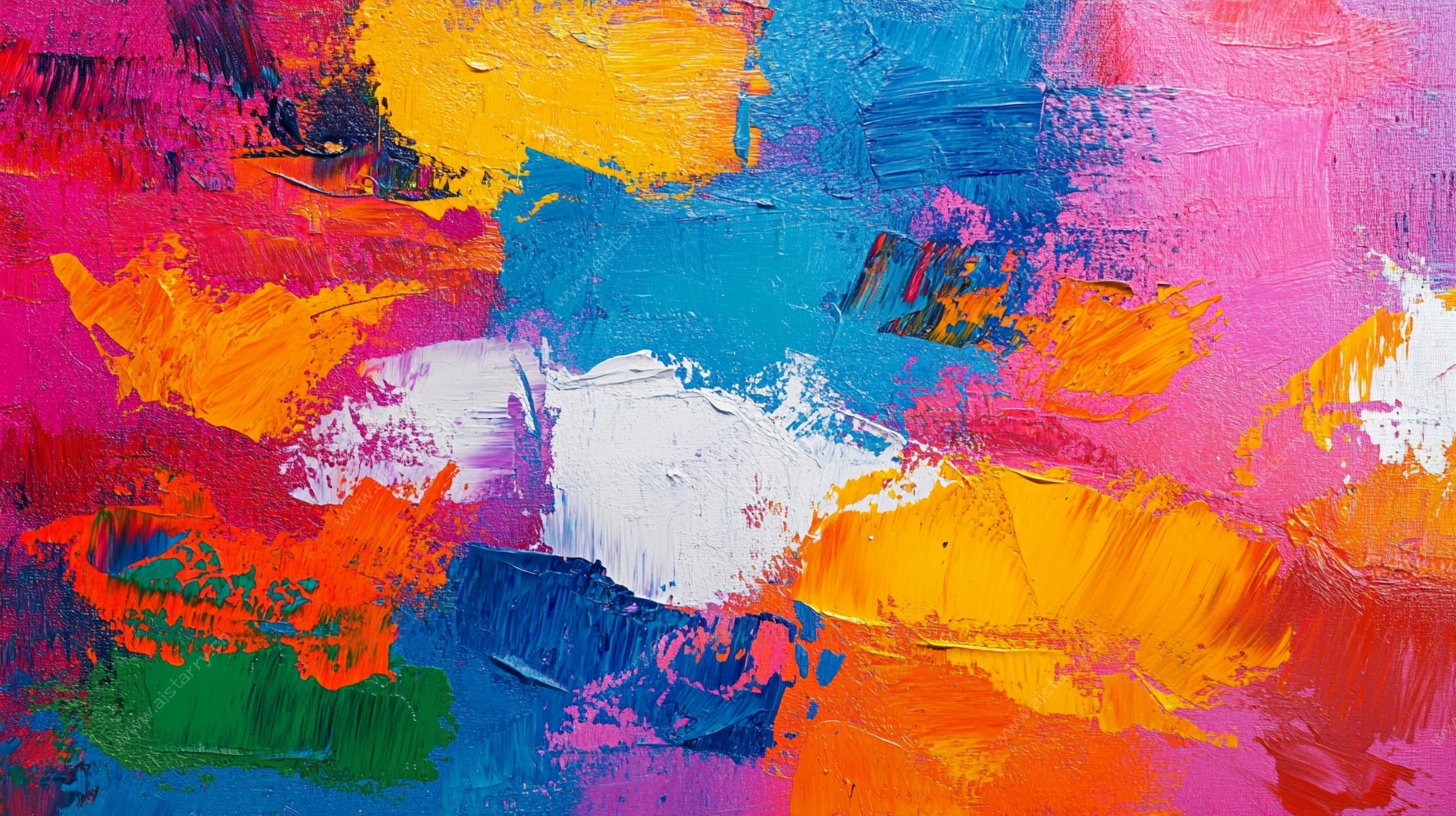 抽象多彩油画纹理背景