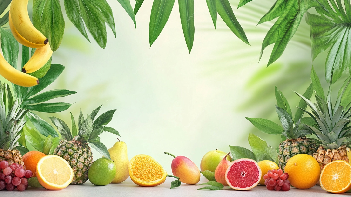 热带水果背景图