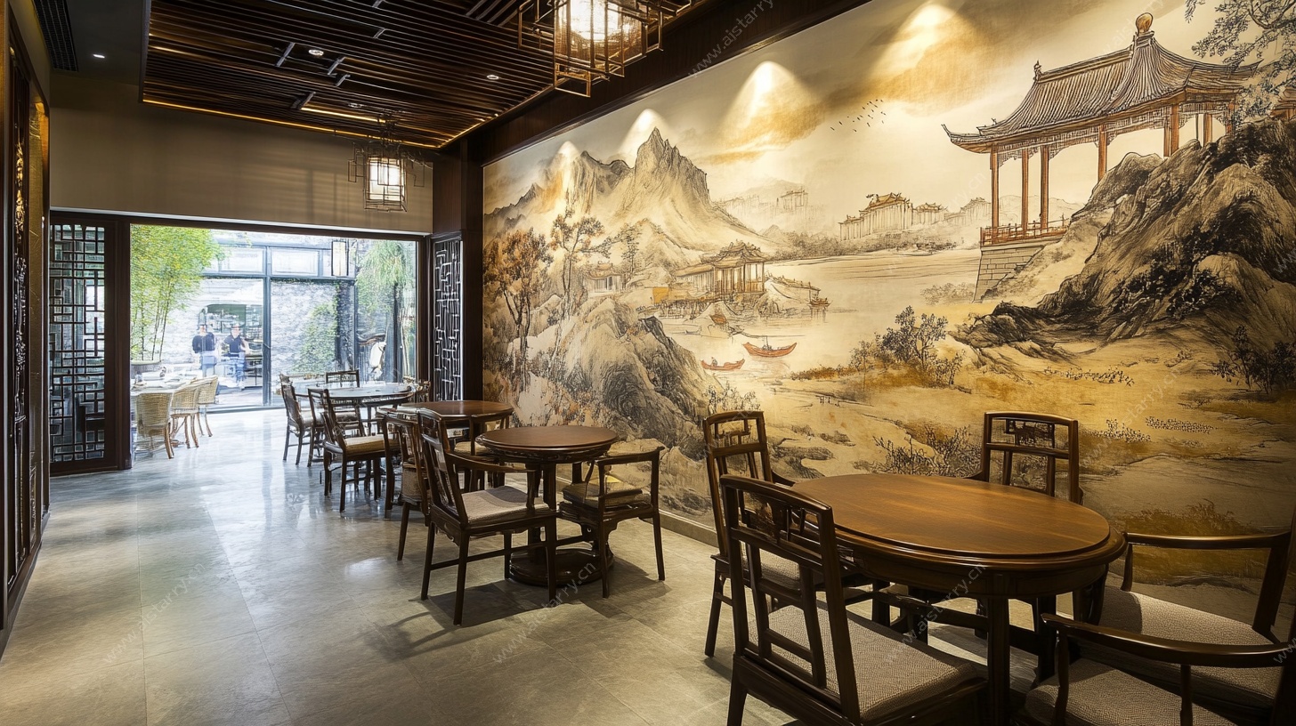 中式餐厅古风雅致内饰