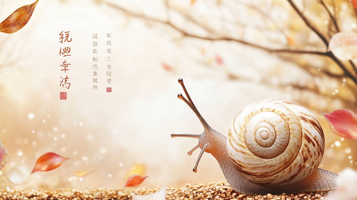 秋日蜗牛 邂逅宁静美好