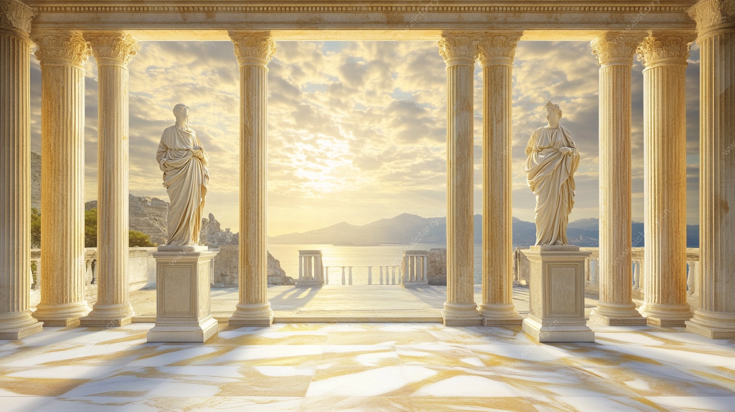 古罗马风格壮丽柱廊景观