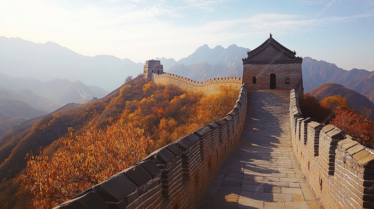 秋日壮丽长城风光