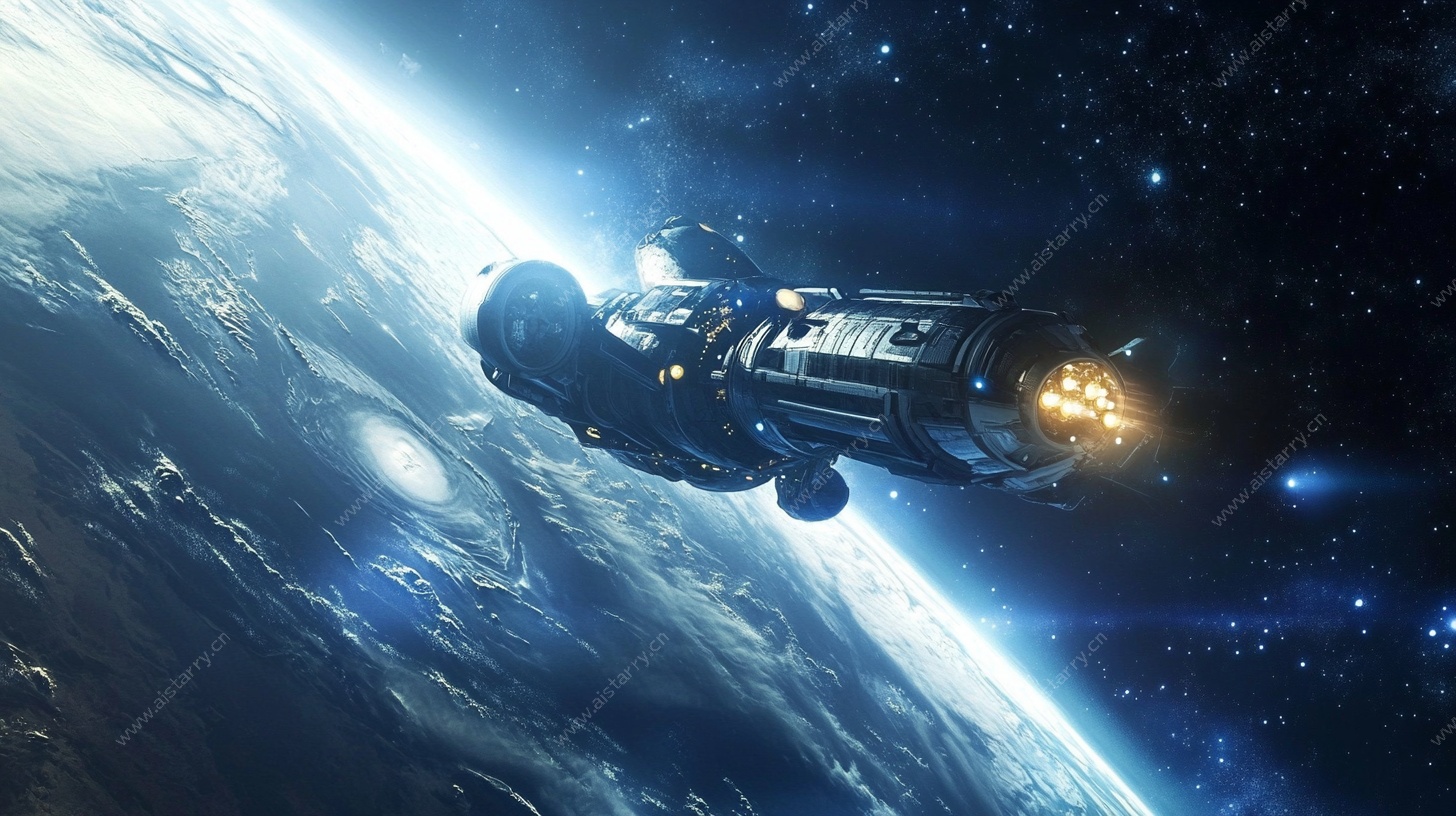 太空中的科幻宇宙飞船