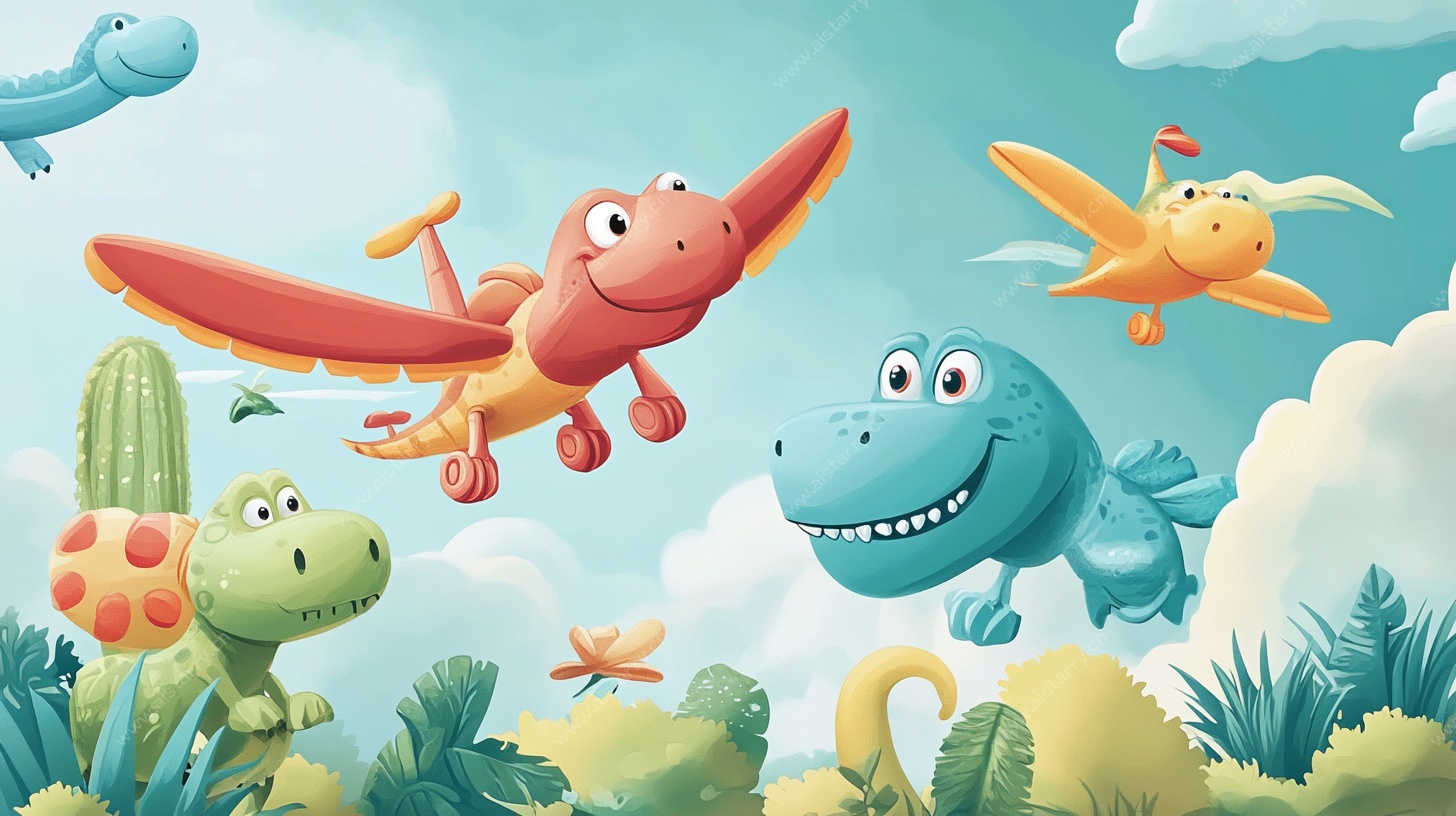 飞行恐龙欢乐卡通世界