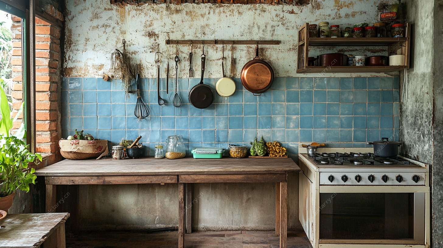 复古风乡村厨房场景
