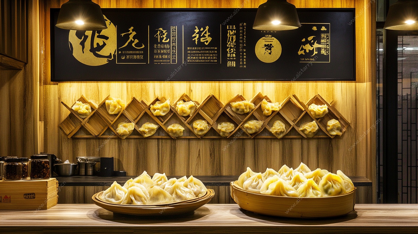 中式店内的美味特色蒸饺