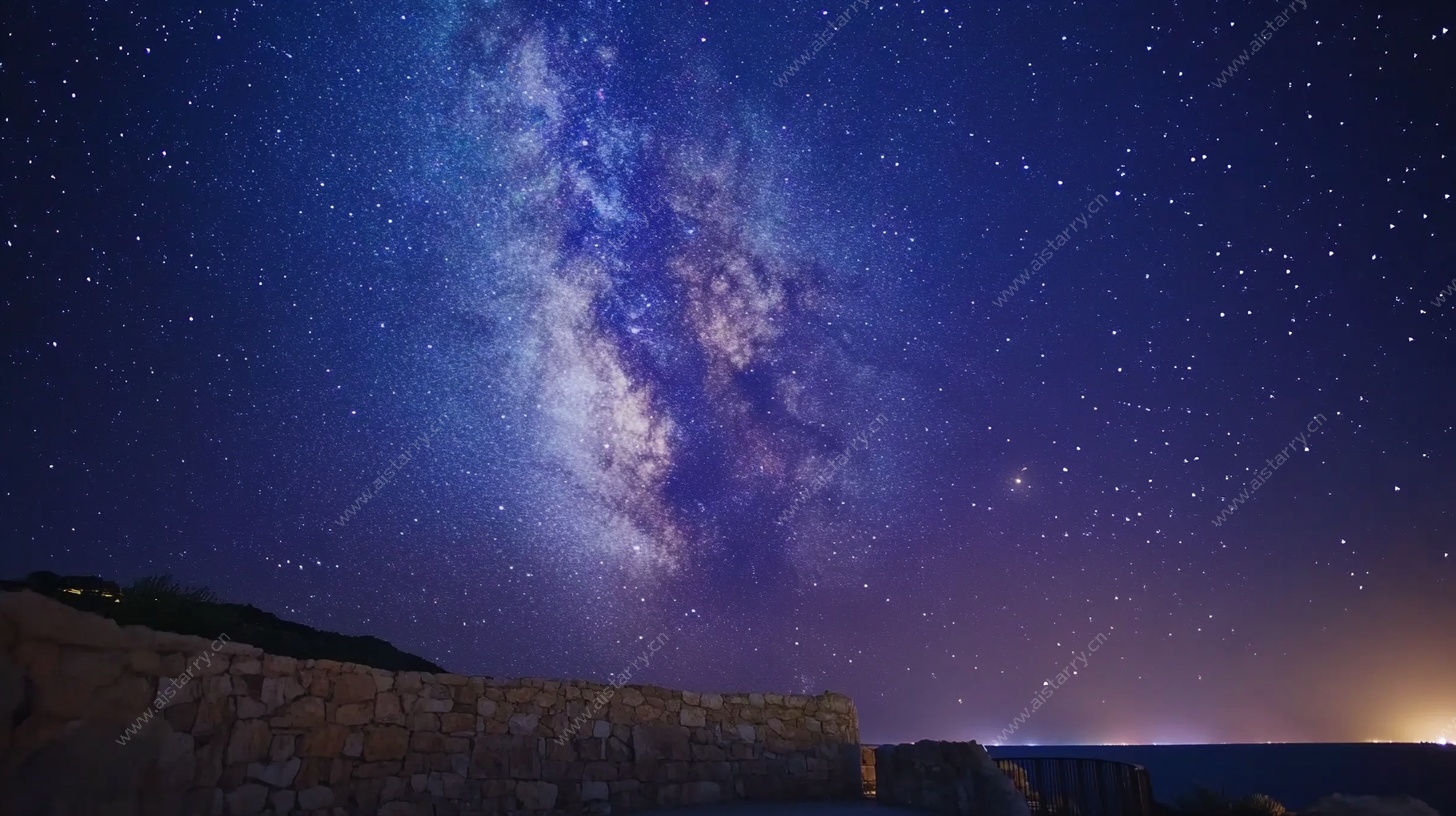 海边星空夜景