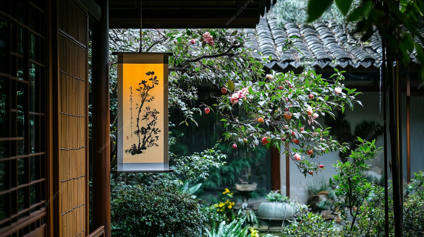 中式庭院雅致景观一角