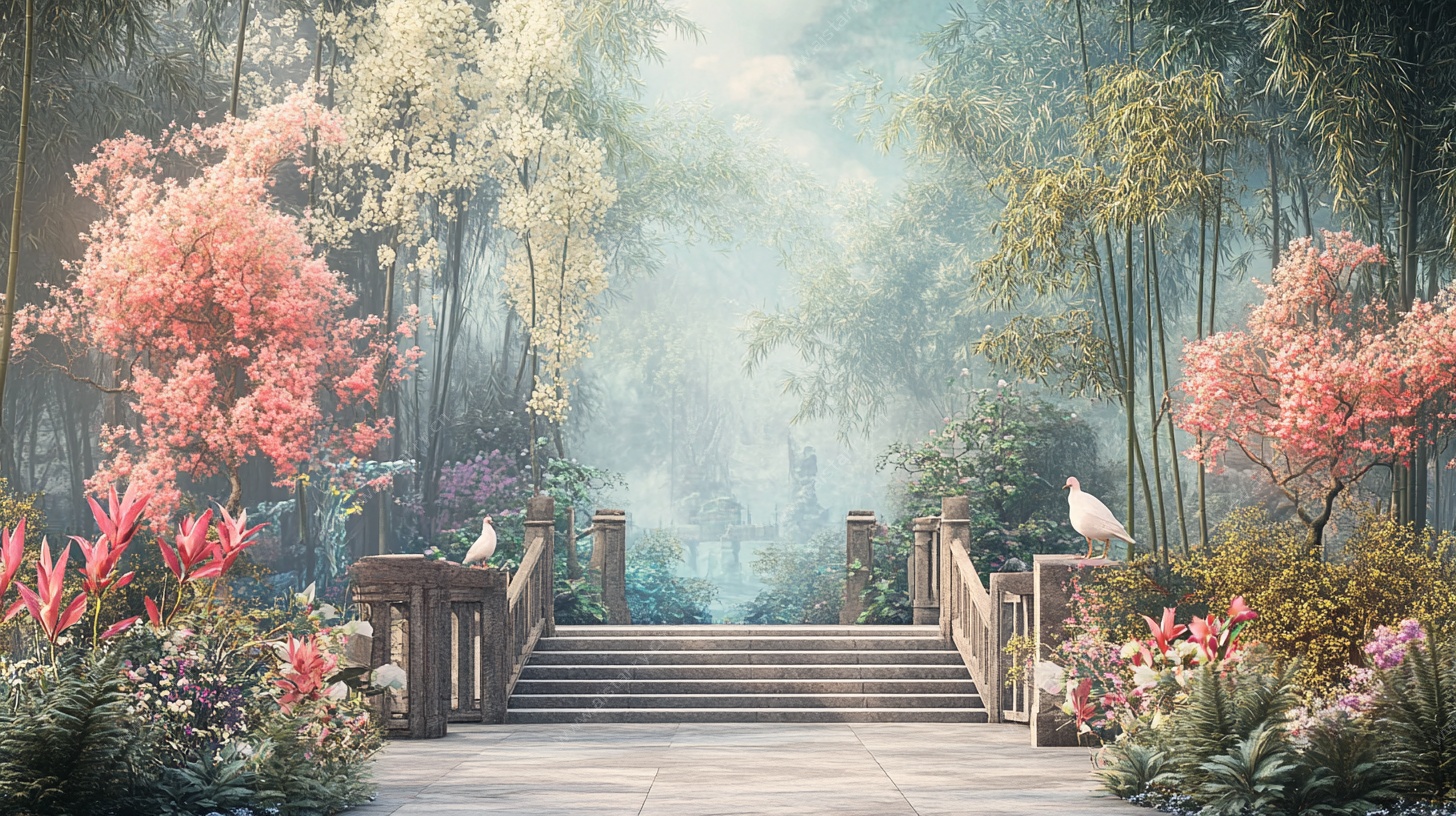 梦幻森林中的诗意小径