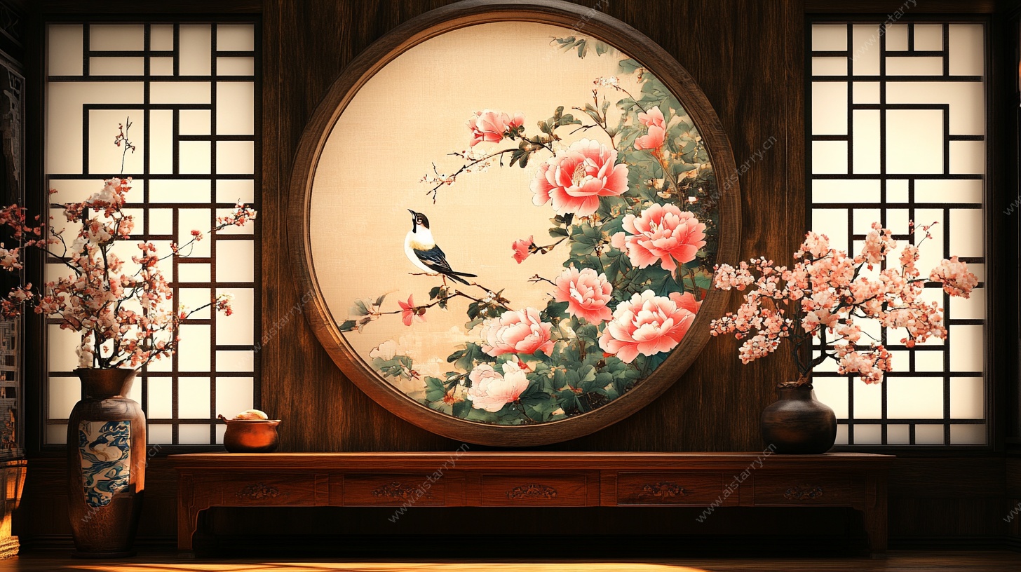 中式古典花鸟装饰画意境