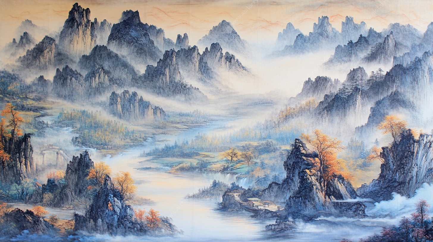 水墨山水意境图