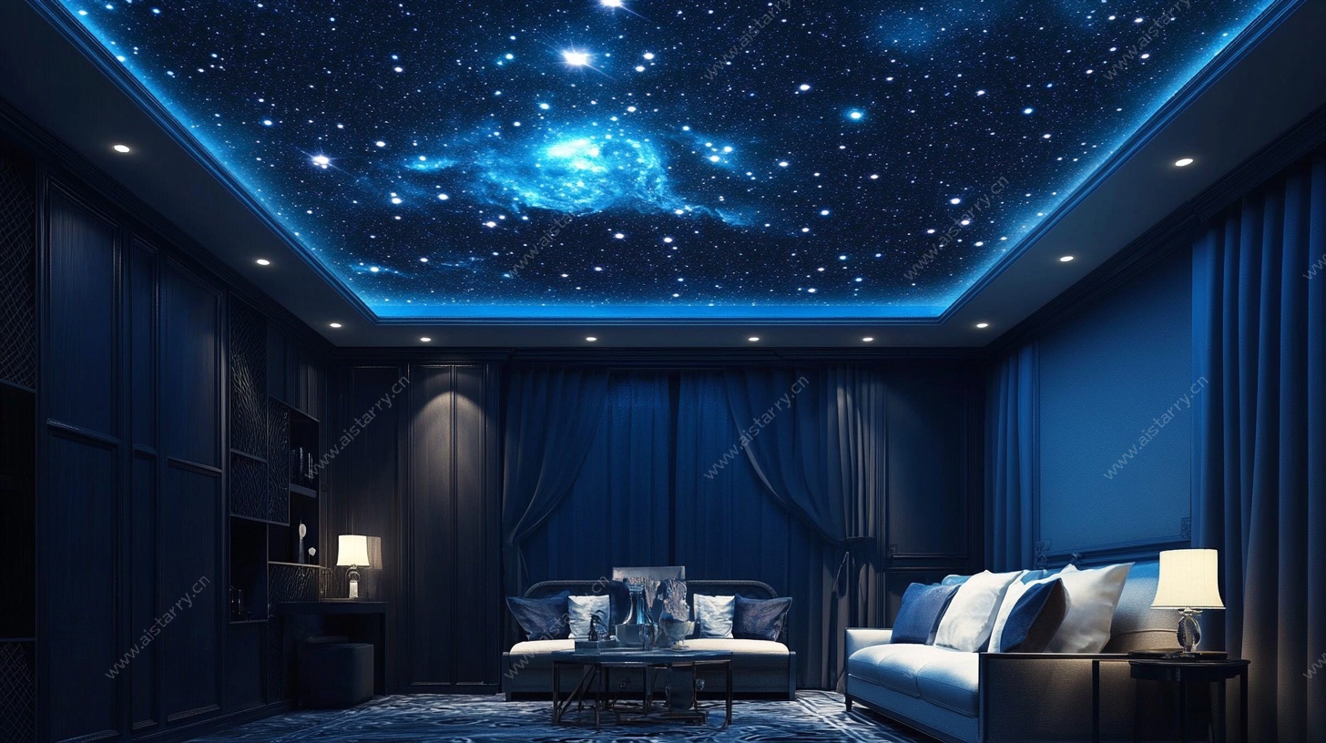 星空主题客厅天花板设计