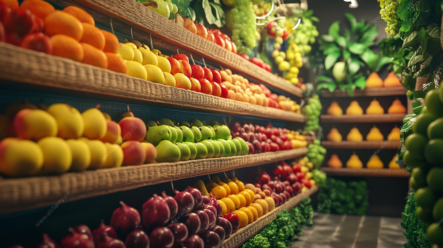 缤纷水果超市货架陈列