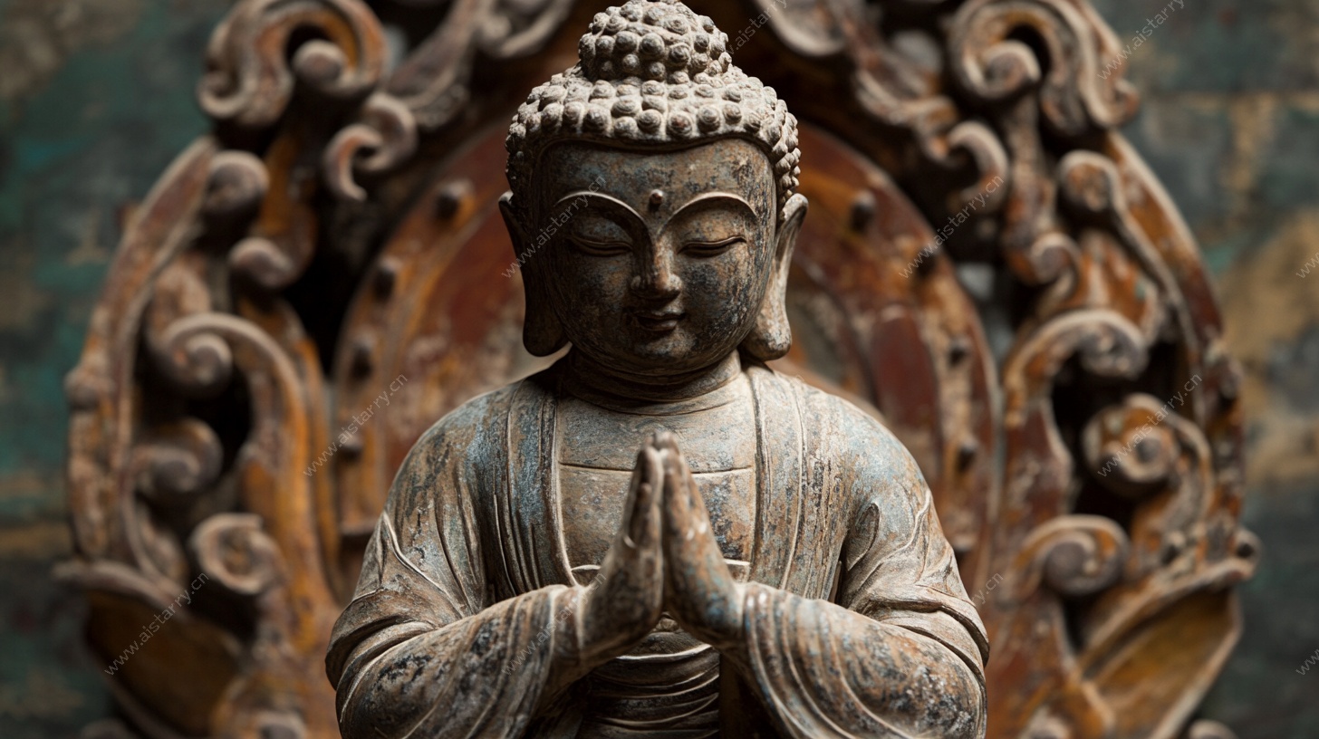 古朴佛像雕塑