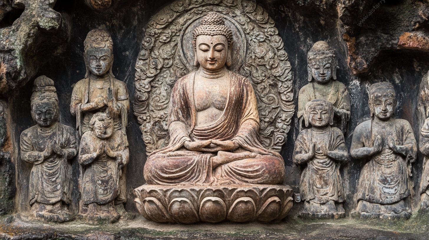 石刻佛像群雕