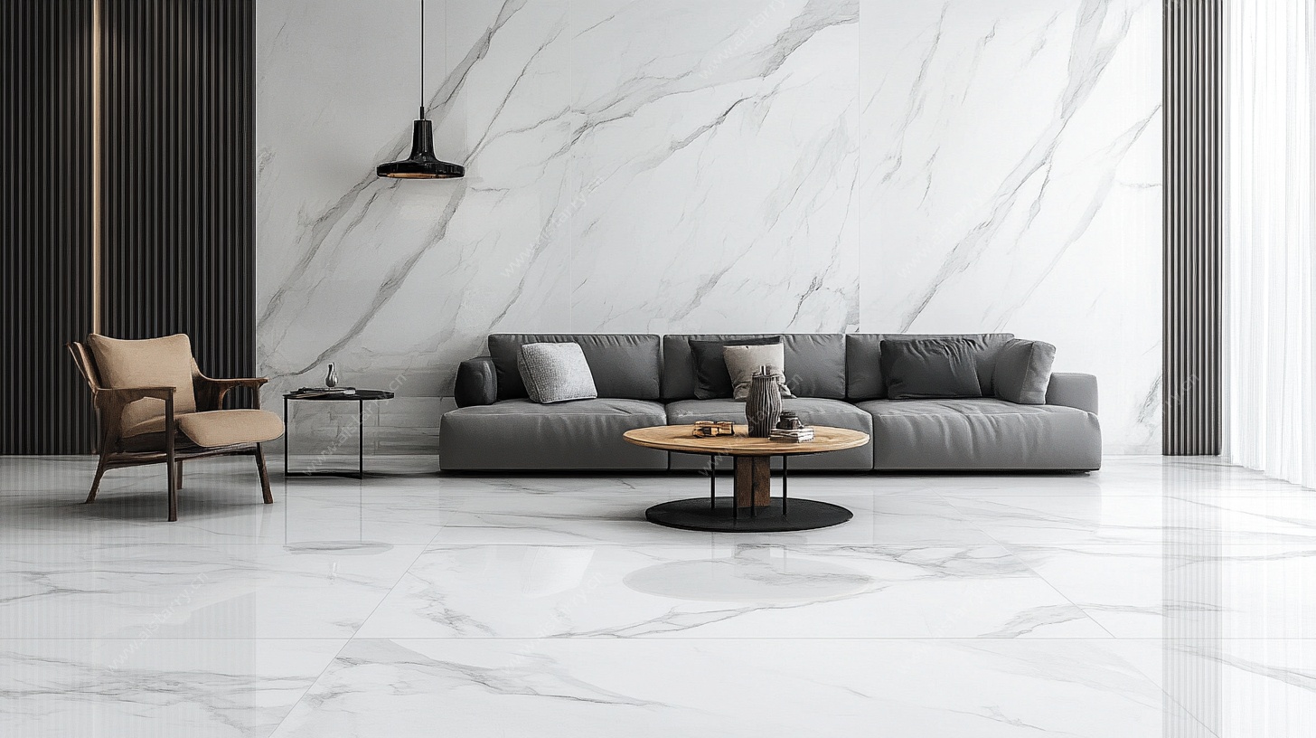 现代简约大理石客厅空间