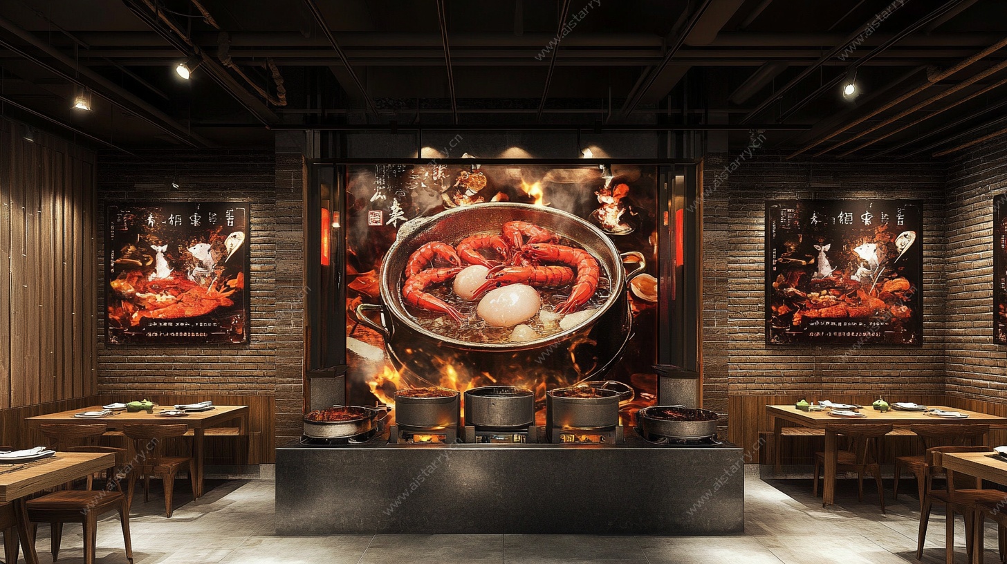 龙虾主题餐厅室内场景