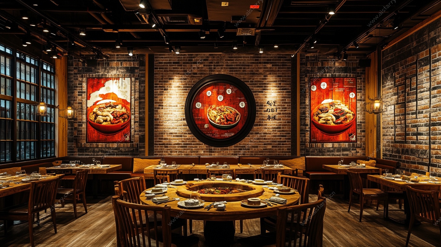 中式火锅餐厅典雅内景