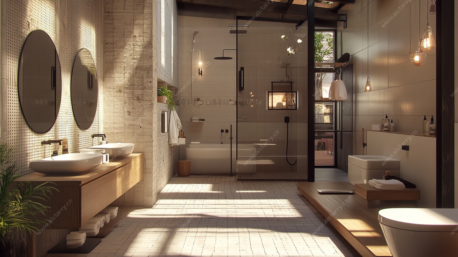 现代简约风明亮卫浴空间