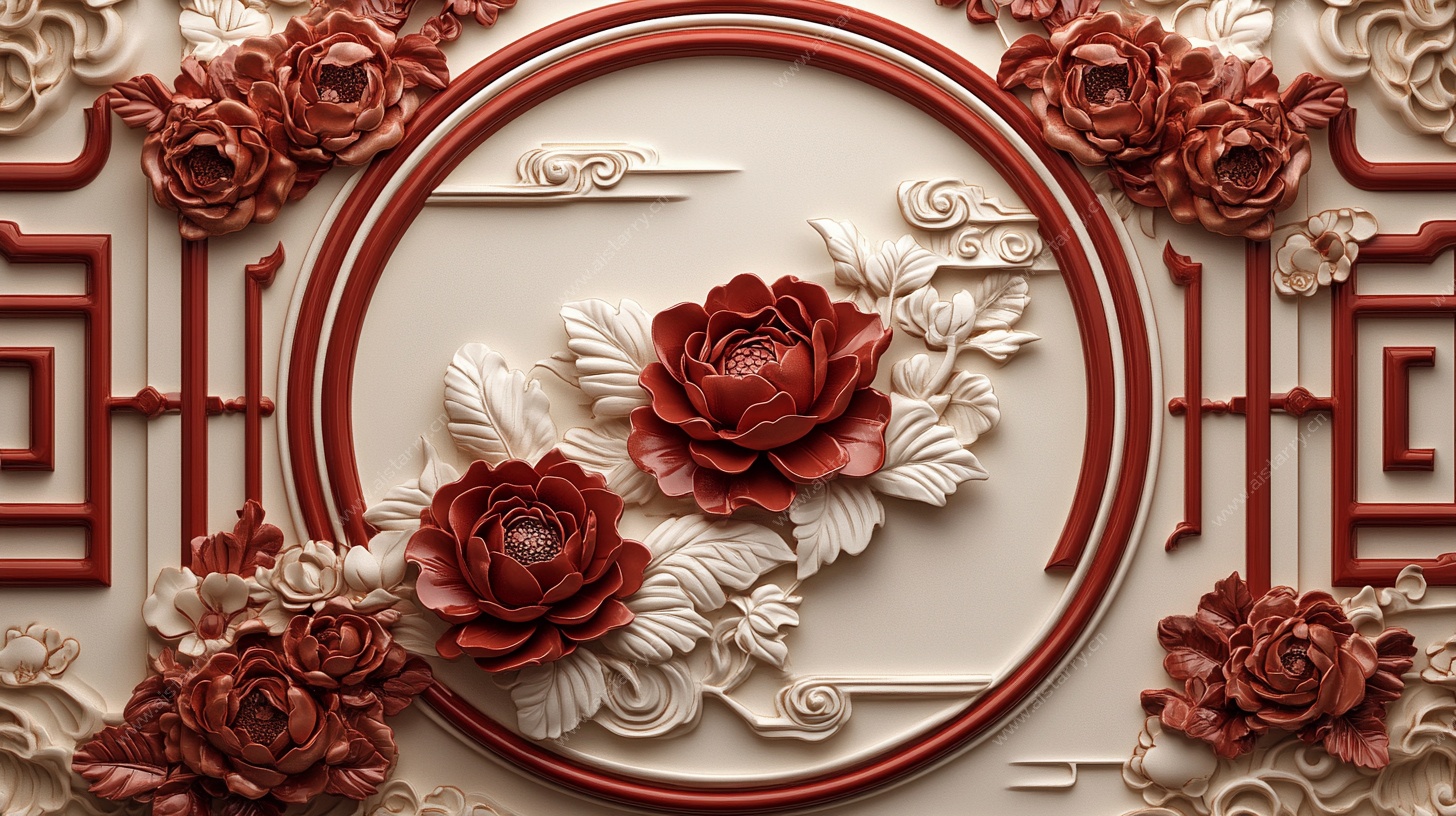 中式雕花装饰图案