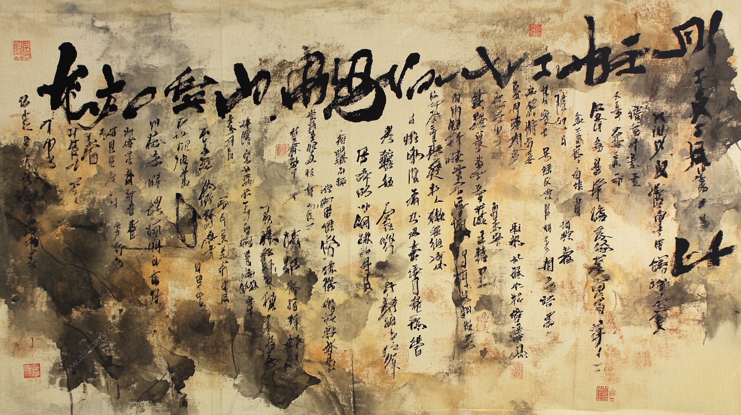 水墨书法作品展示