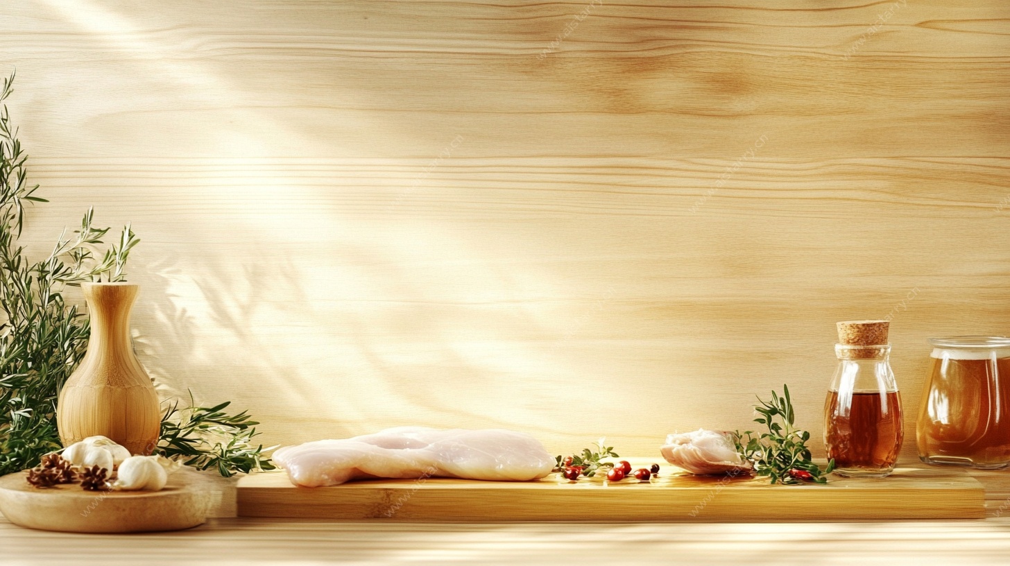 木质背景的芳香疗法布置