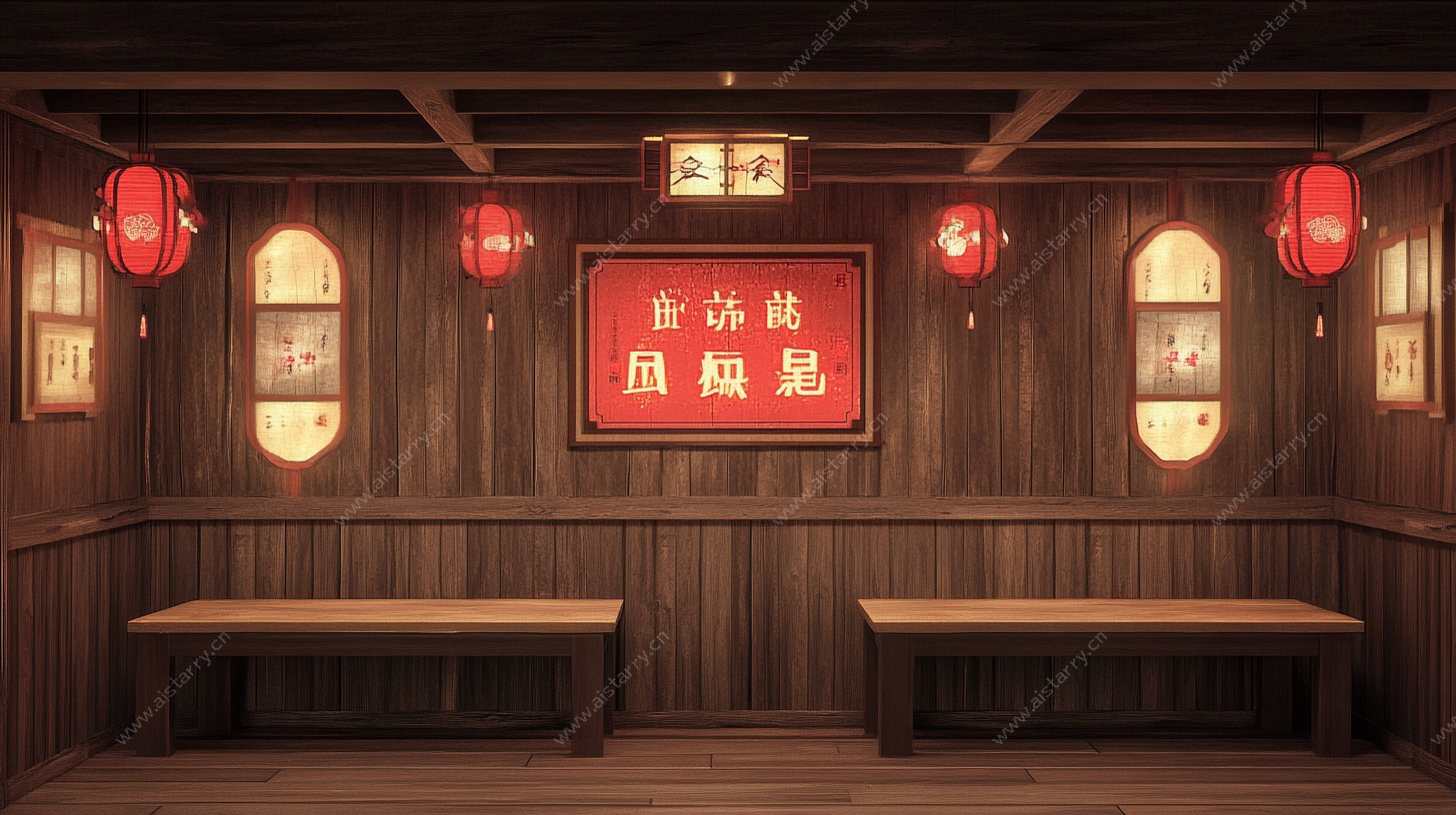 中式古风酒馆室内场景