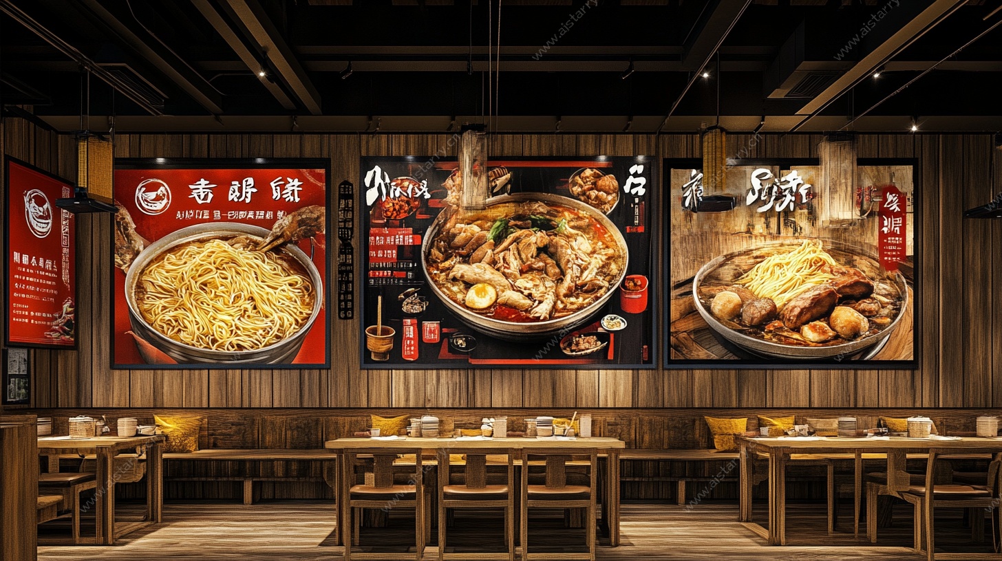 中式面馆室内场景