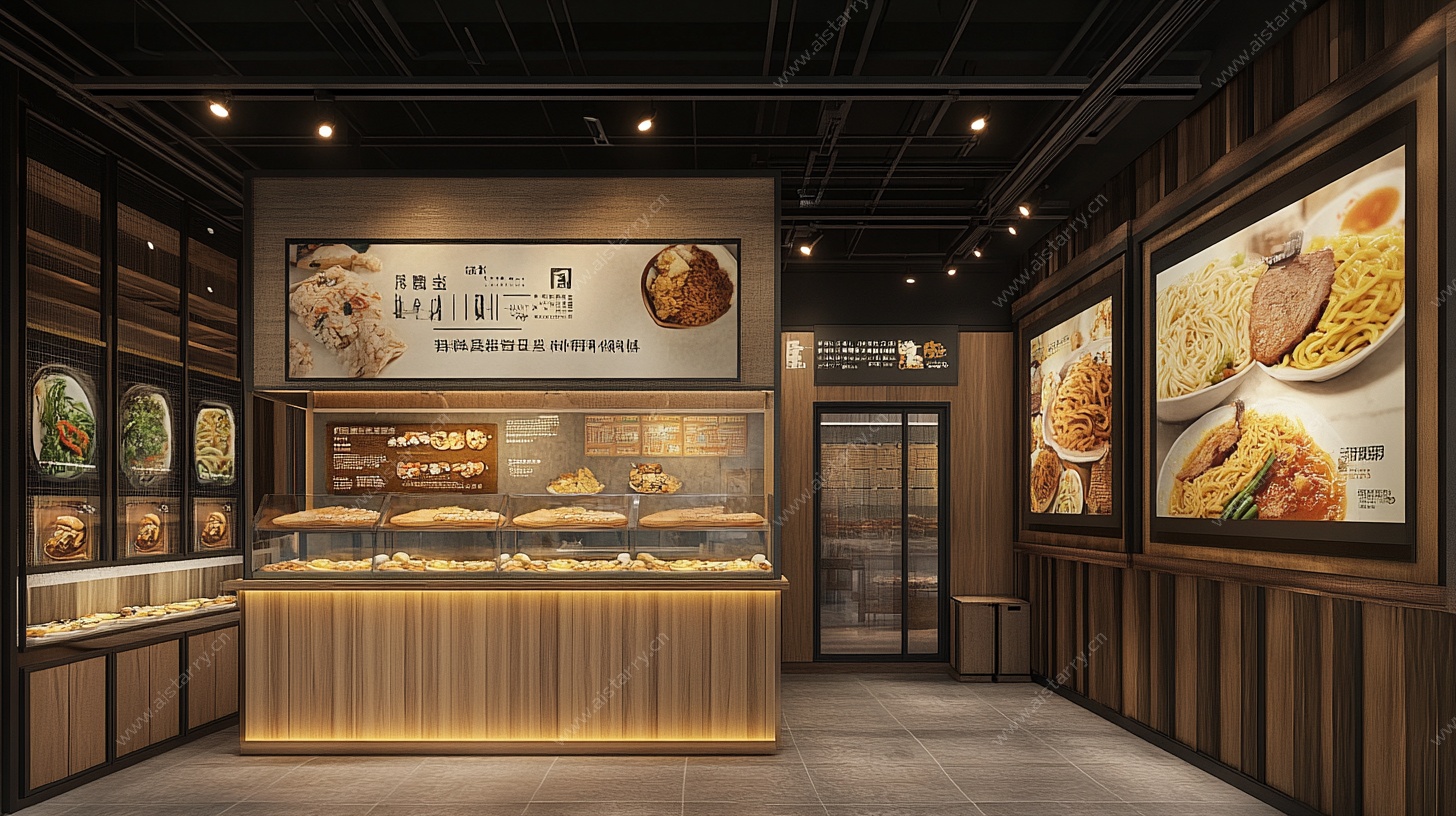 中式快餐店内景展示