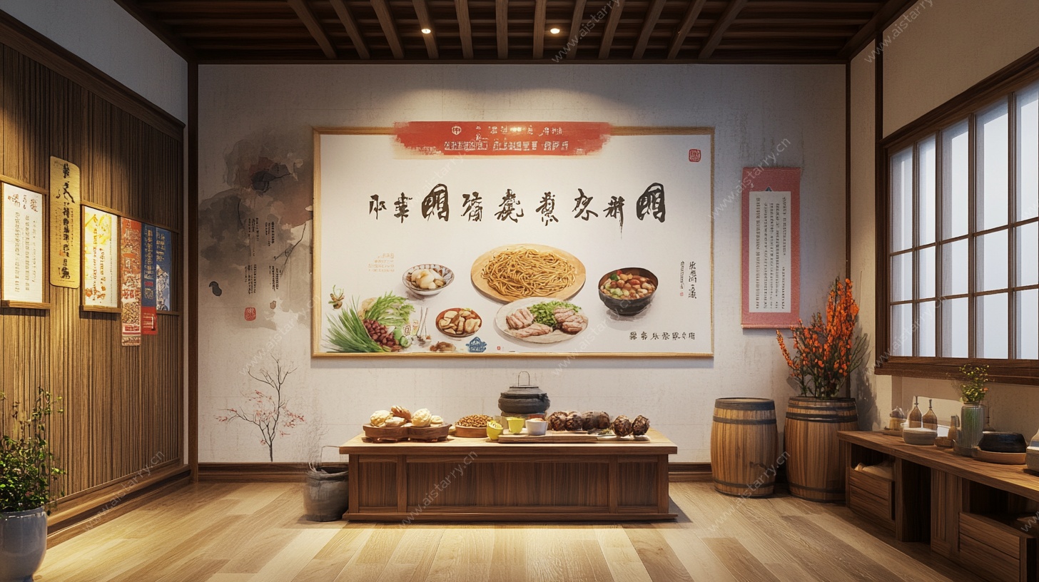 中式美食展示空间