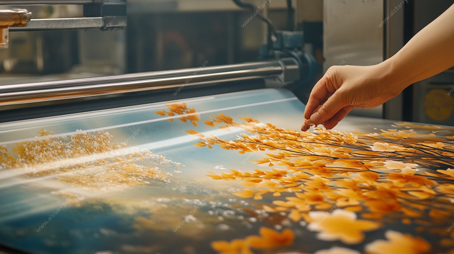 手工印染操作瞬间