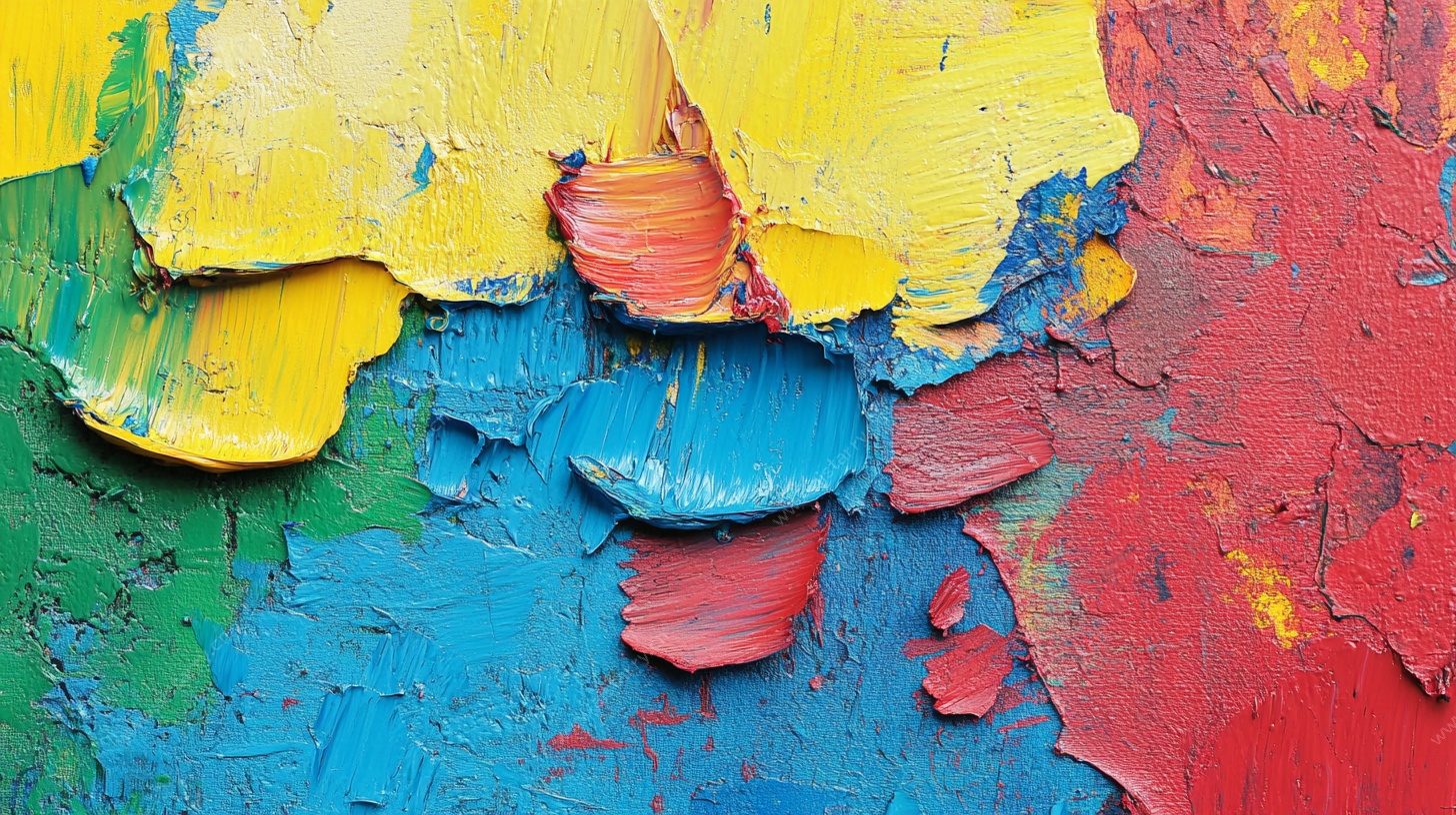 剥落的多彩墙面纹理