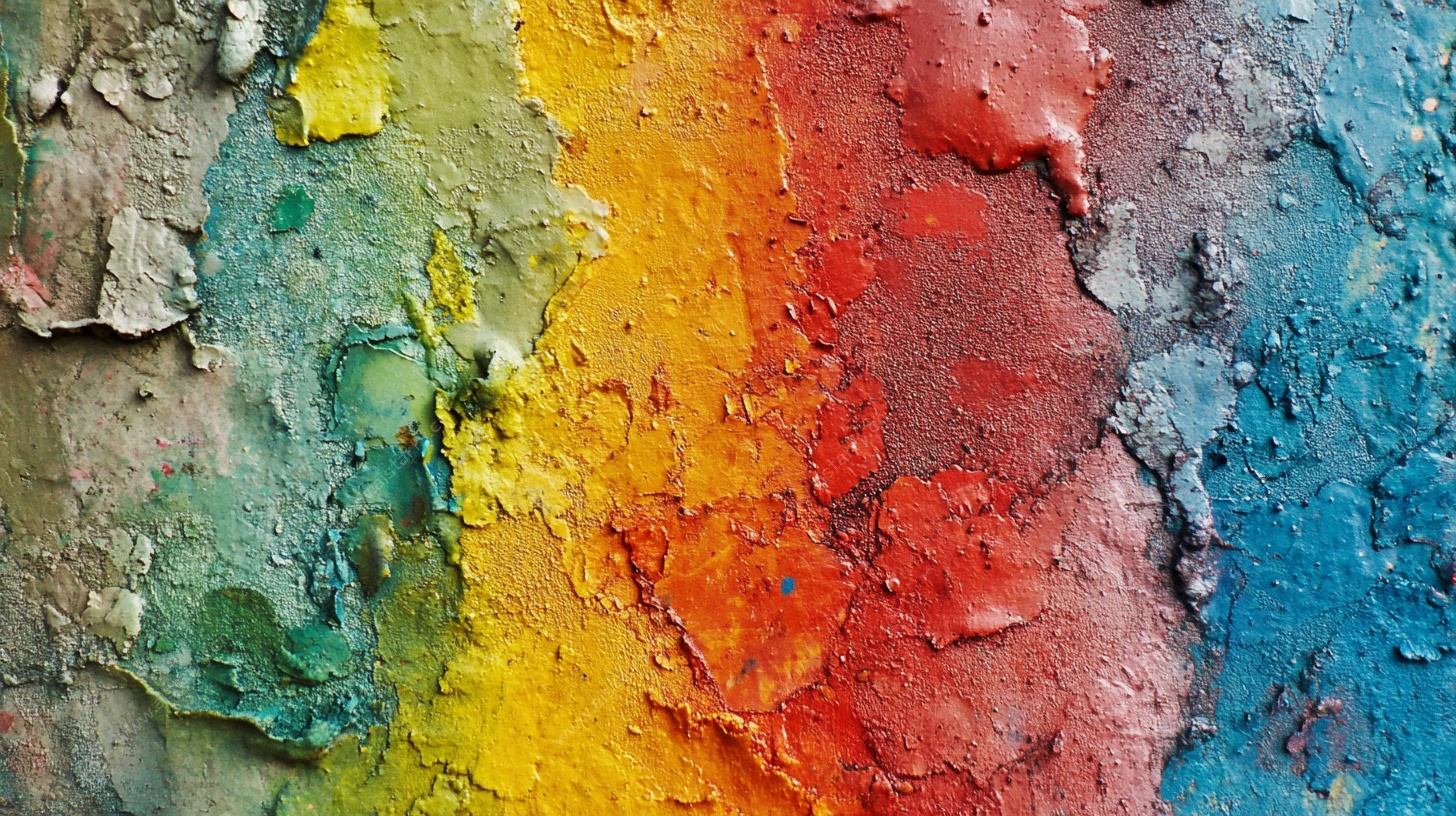 多彩剥落墙面纹理